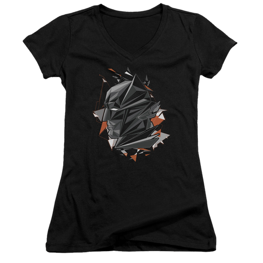 Batman v Superman Bat Head Tech - Juniors V-Neck T-Shirt Style001