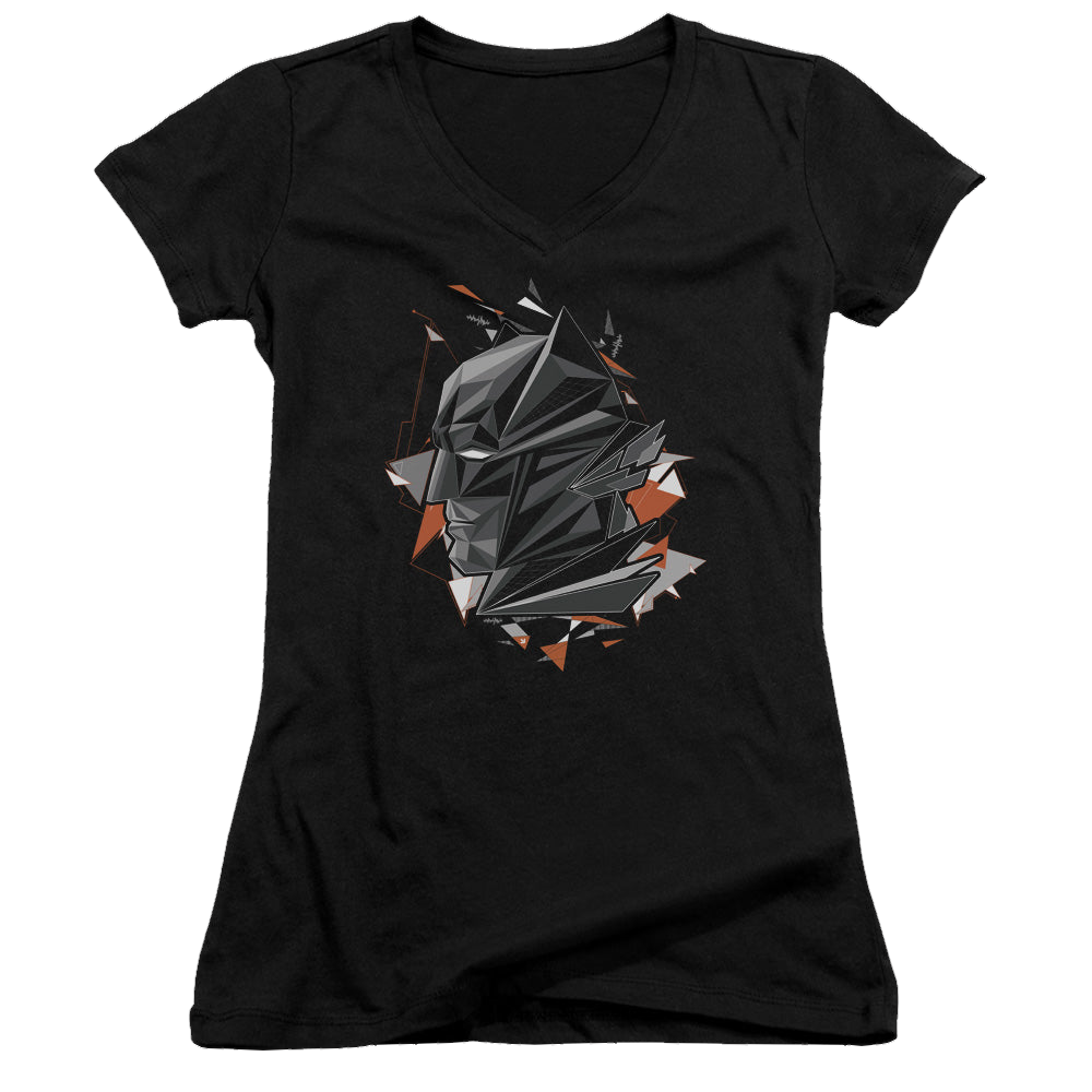 Batman v Superman Bat Head Tech - Juniors V-Neck T-Shirt