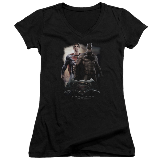 Batman v Superman Dawn - Juniors V-Neck T-Shirt