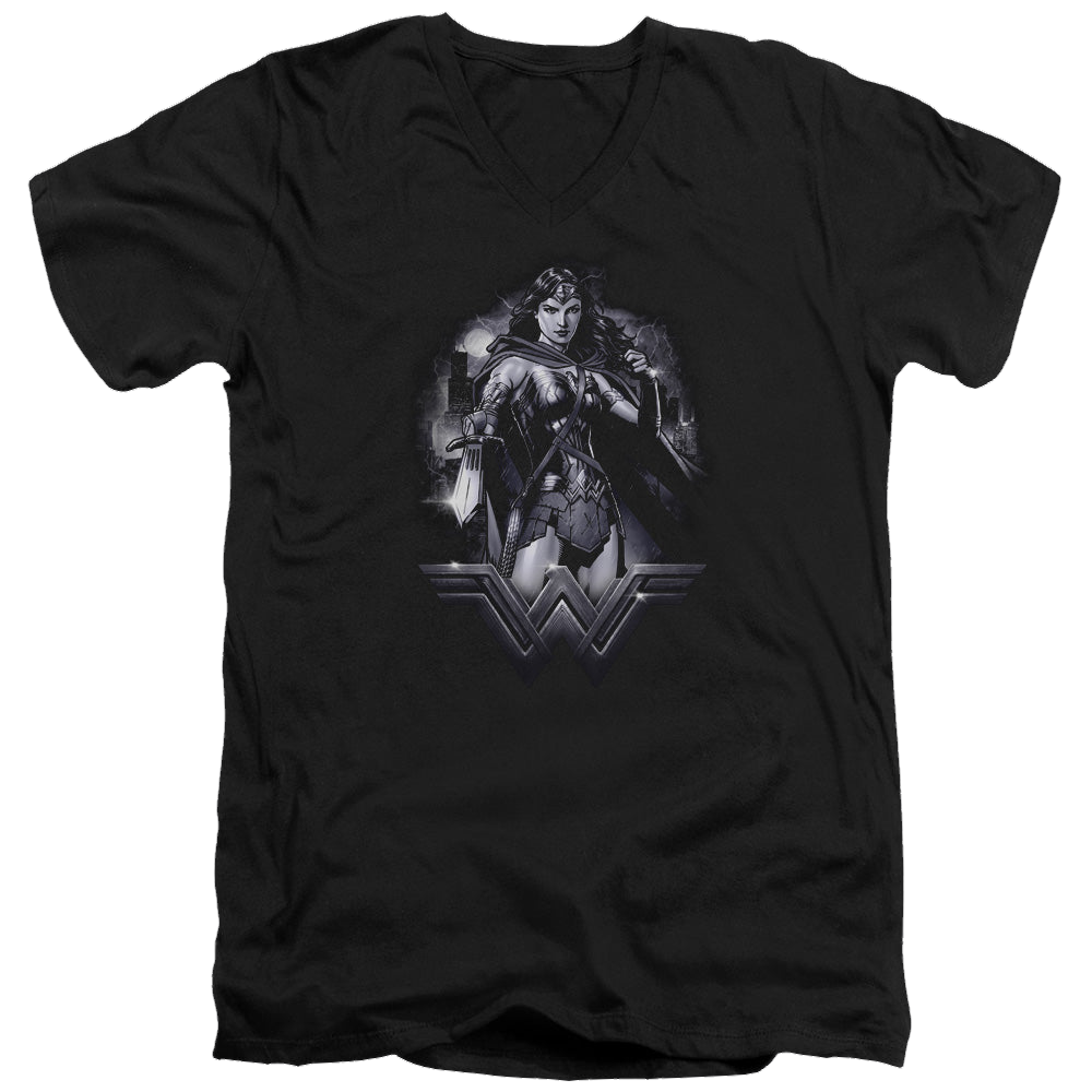 Batman v Superman Rainy Night - Men's V-Neck T-Shirt