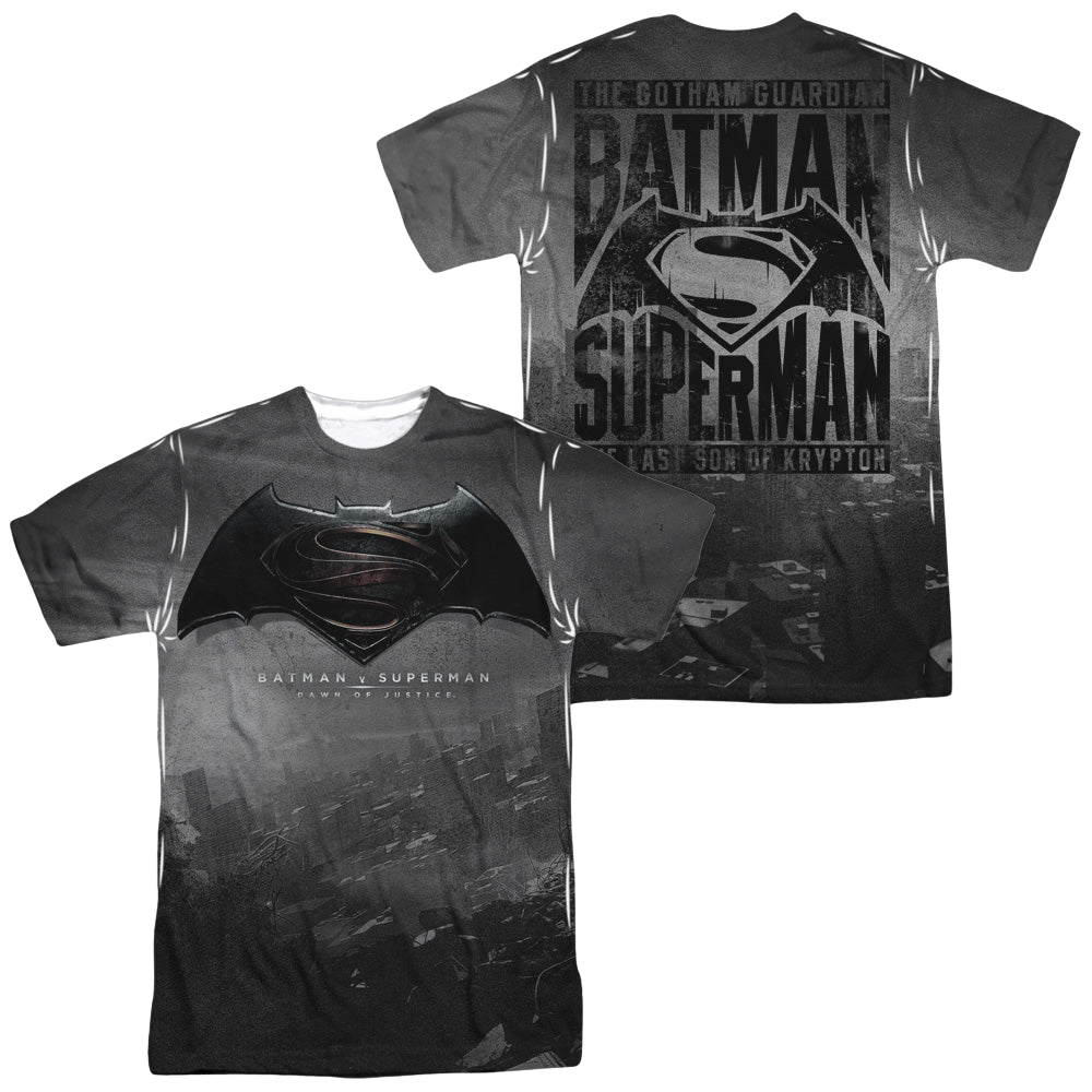 Batman v Superman Logo City (Front/Back Print) - Men's All-Over Print T-Shirt
