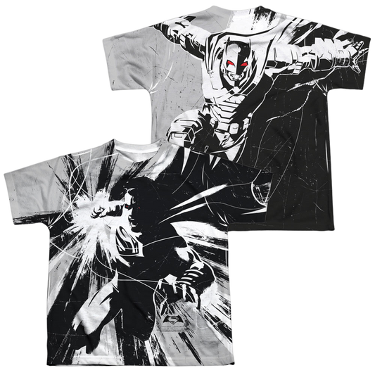 Batman v Superman Graphic Contrast (Front/Back Print) - Youth All-Over Print T-Shirt