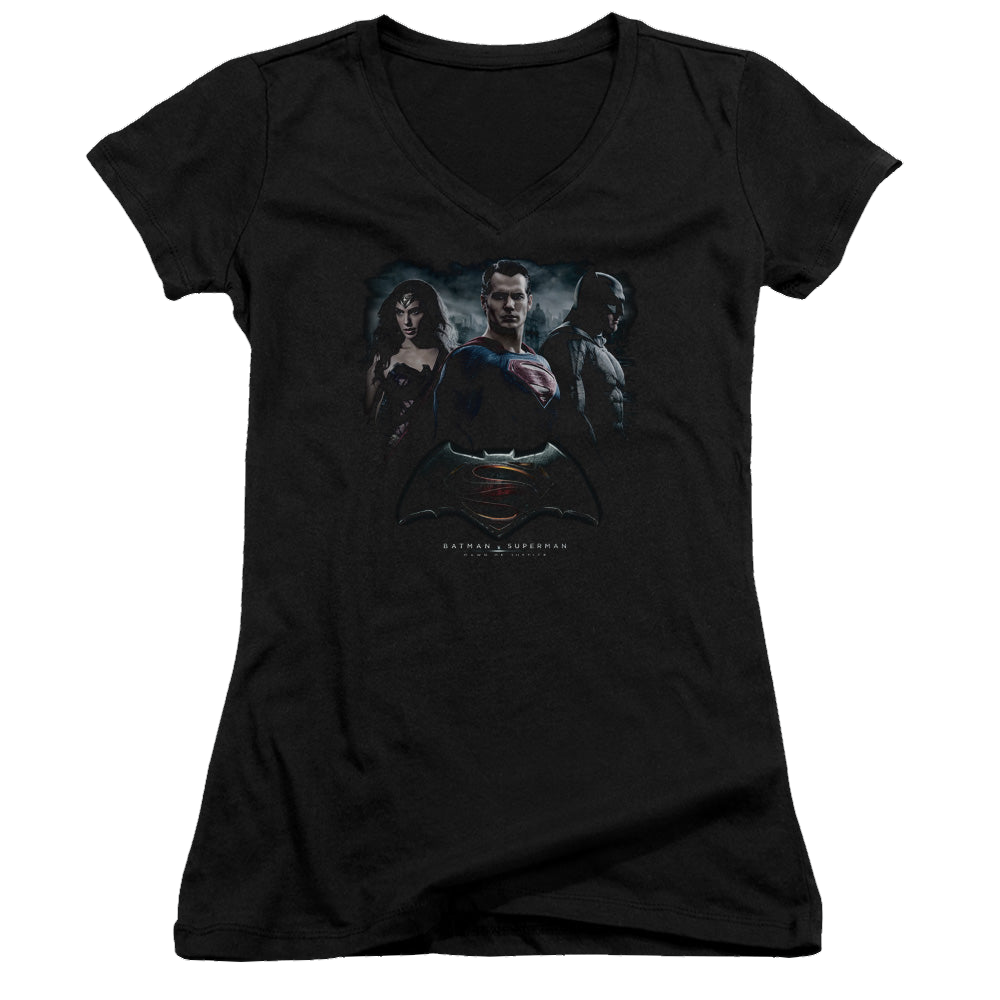 Batman v Superman Batman V Superman The Crew - Juniors V-Neck T-Shirt Style001