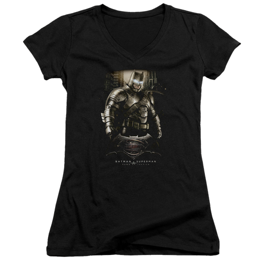 Batman v Superman Bats Ground Zero - Juniors V-Neck T-Shirt Style001