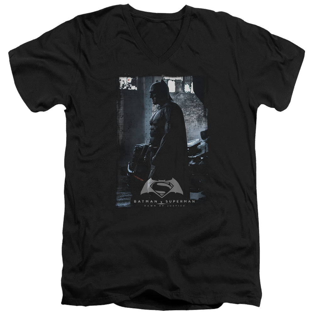 Batman v Superman Bat Poster - Men's V-Neck T-Shirt Style001