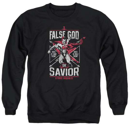 Batman v Superman False God Or Savior - Men's Crewneck Sweatshirt Style001
