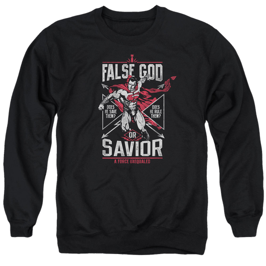 Batman v Superman False God Or Savior - Men's Crewneck Sweatshirt