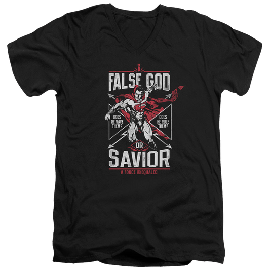 Batman v Superman False God Or Savior - Men's V-Neck T-Shirt