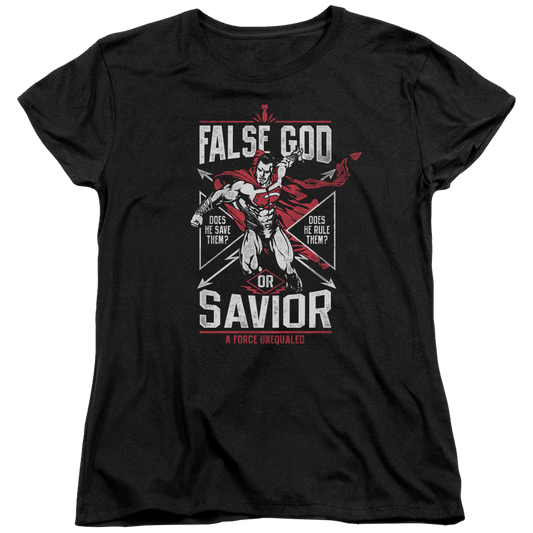 Batman v Superman False God Or Savior - Women's T-Shirt Style001