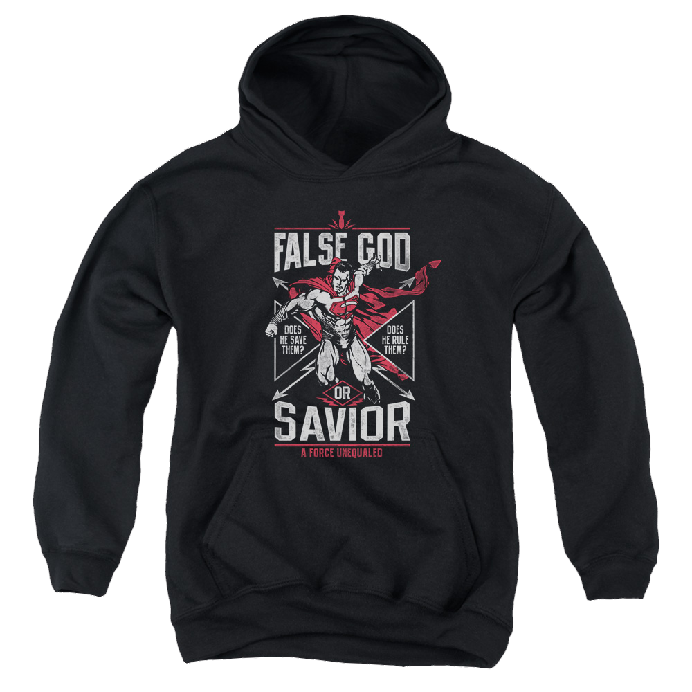 Batman v Superman False God Or Savior - Youth Hoodie Style001