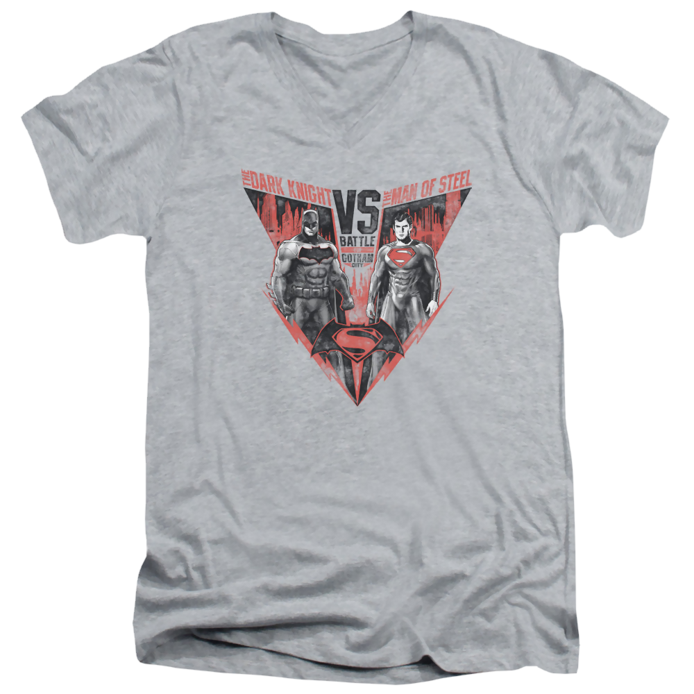 Batman v Superman Batlle For Gotham - Men's V-Neck T-Shirt