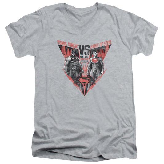 Batman v Superman Batlle For Gotham - Men's V-Neck T-Shirt