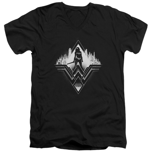 Batman v Superman City Warrior - Men's V-Neck T-Shirt Style001