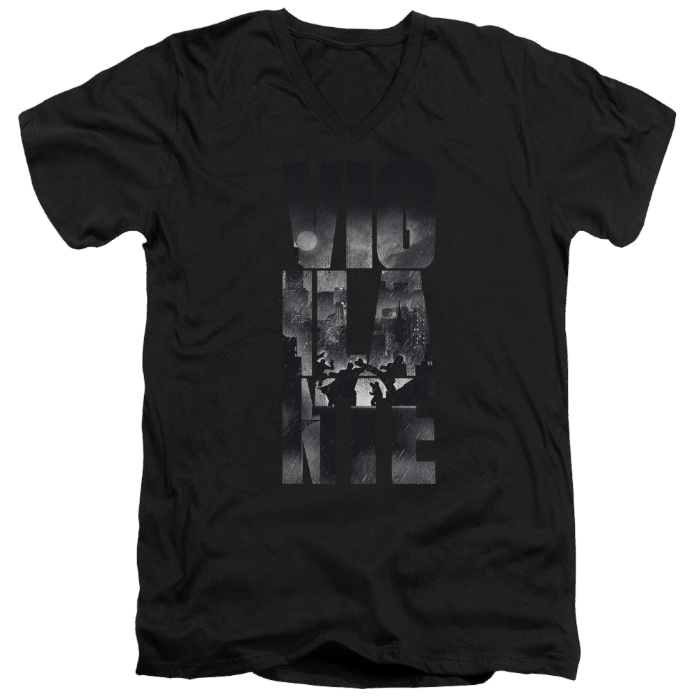 Batman v Superman Rainy Viglante - Men's V-Neck T-Shirt Style001
