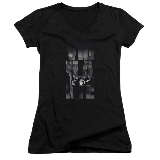 Batman v Superman Rainy Viglante - Juniors V-Neck T-Shirt Style001