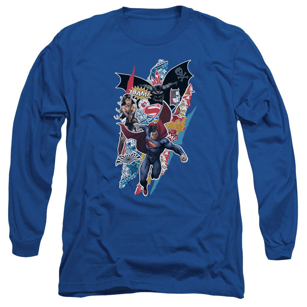 Batman v Superman Batman V Superman Ripped Trio - Men's Long Sleeve T-Shirt Style001