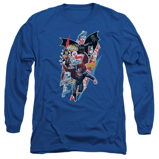 Batman v Superman Batman V Superman Ripped Trio - Men's Long Sleeve T-Shirt Style001