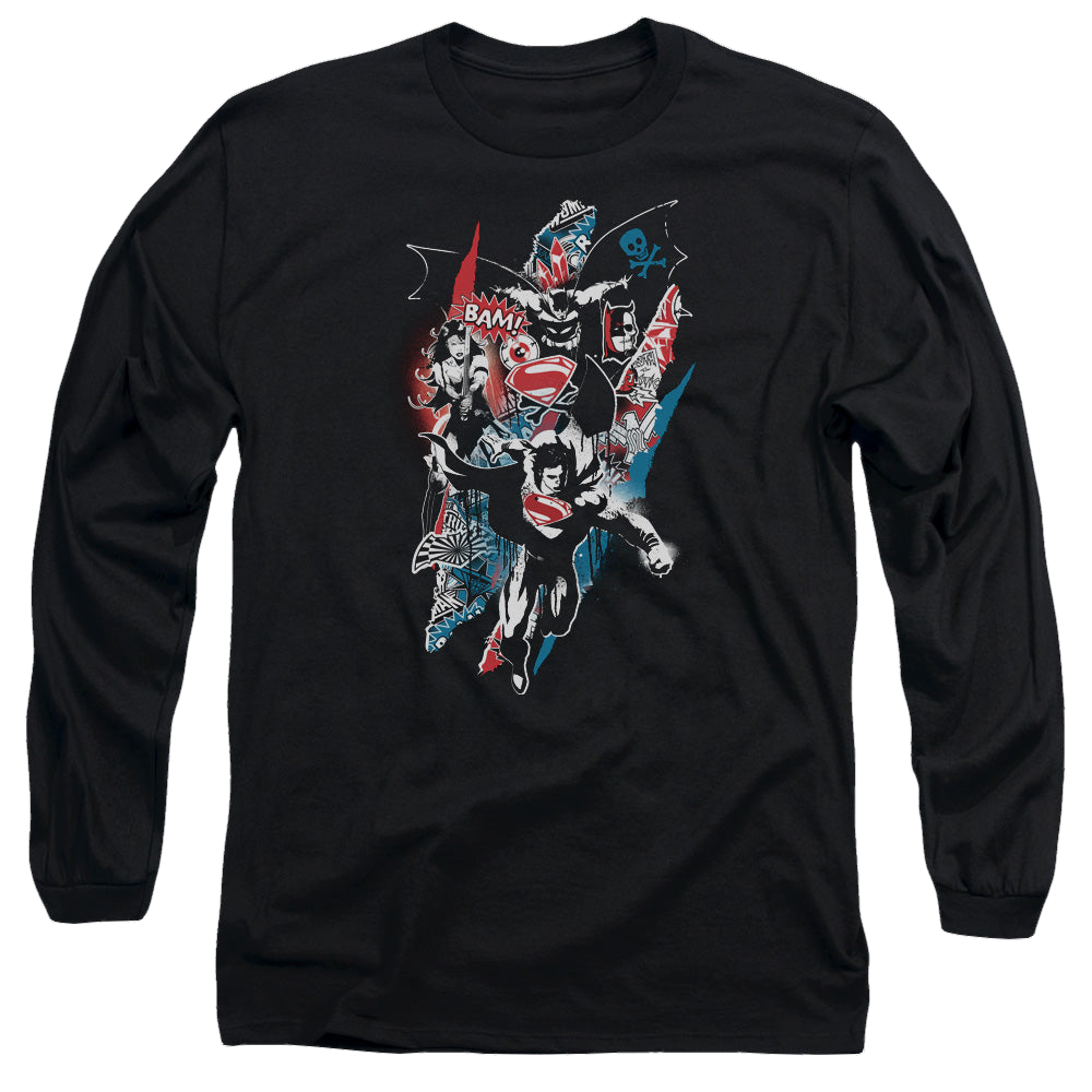 Batman v Superman Ripped Trio 2 - Men's Long Sleeve T-Shirt Style001