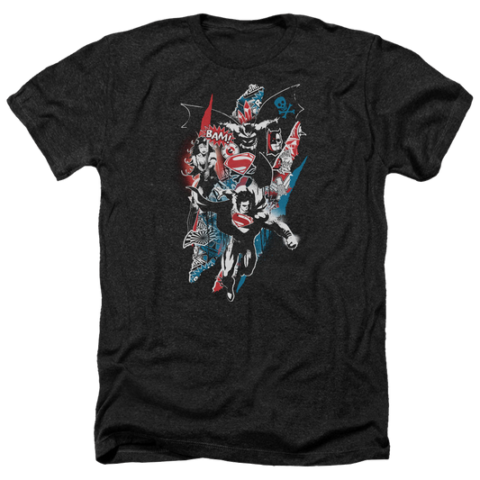 Batman v Superman Ripped Trio 2 - Men's Heather T-Shirt Style001