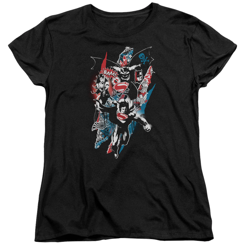 Batman v Superman Ripped Trio 2 - Women's T-Shirt Style001