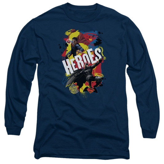 Batman v Superman Double Hero - Men's Long Sleeve T-Shirt Style001