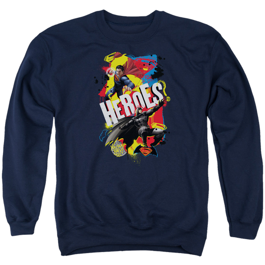 Batman v Superman Double Hero - Men's Crewneck Sweatshirt