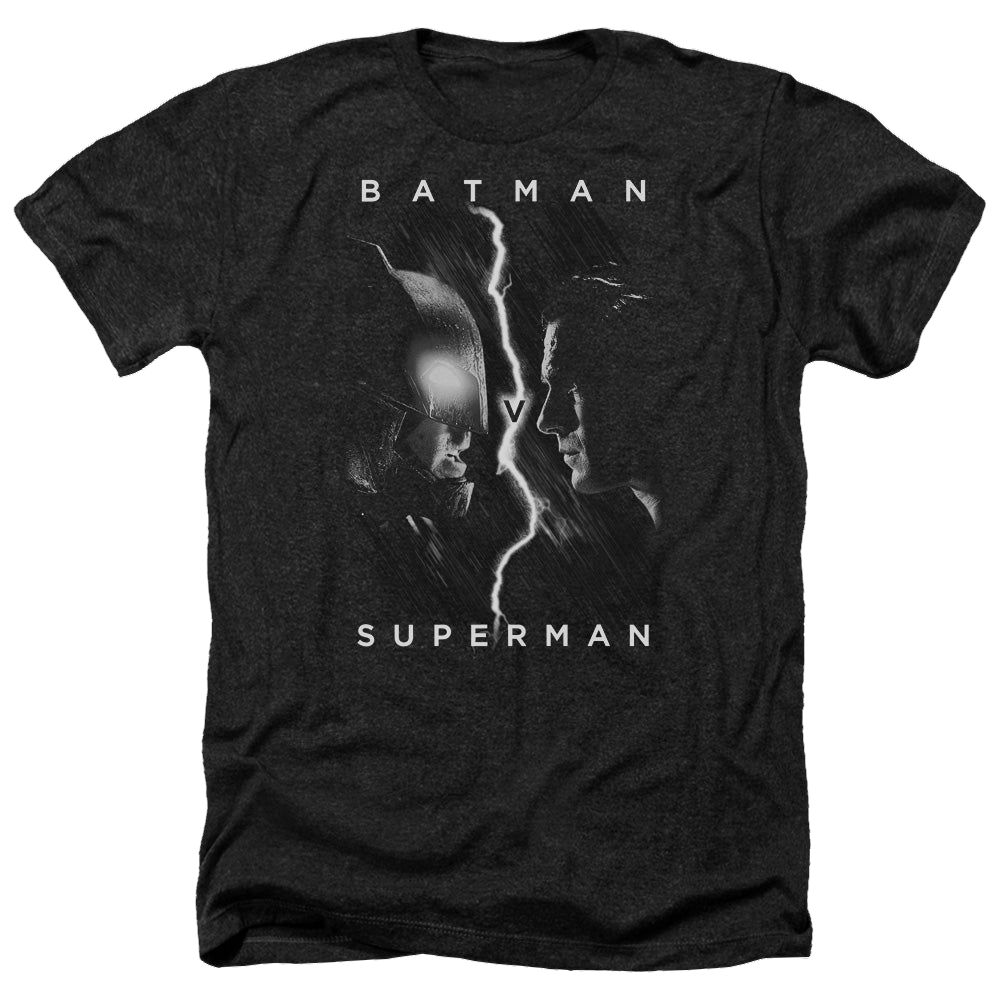 Batman v Superman Face To Face - Men's Heather T-Shirt
