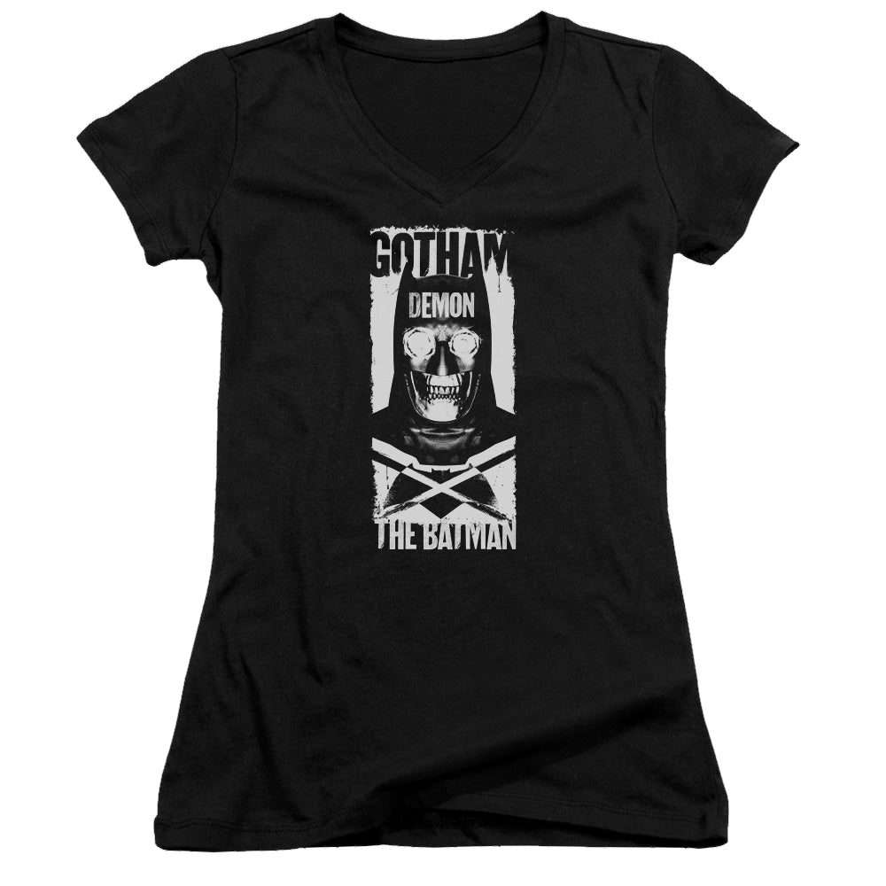 Batman v Superman Demon Bat - Juniors V-Neck T-Shirt Style001