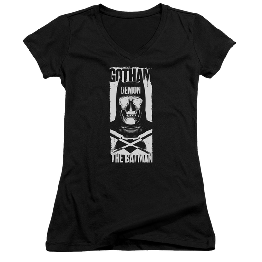 Batman v Superman Demon Bat - Juniors V-Neck T-Shirt Style001