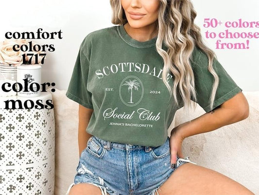 Bachelorette Party Shirts Custom Scottsdale Social Club. Cocktail Club Shirts Scottsdale Luxury Shirts