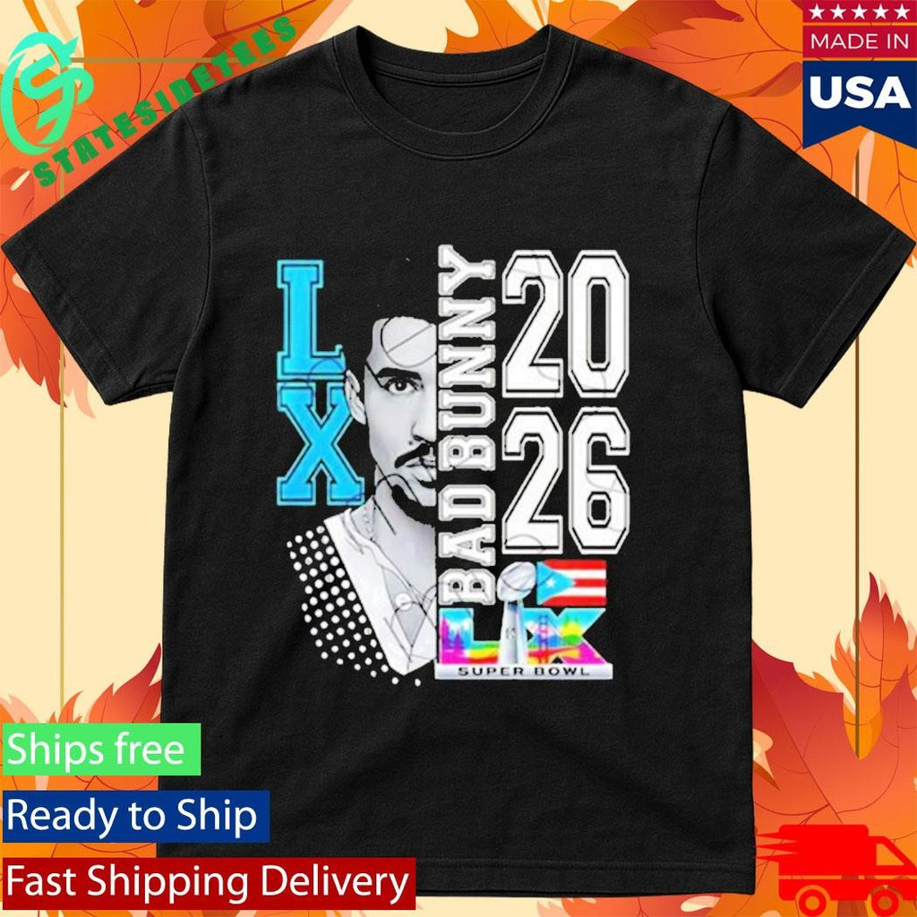 Bad Bunny Puerto Rican Flag Super Bowl LX 2026 T-Shirt