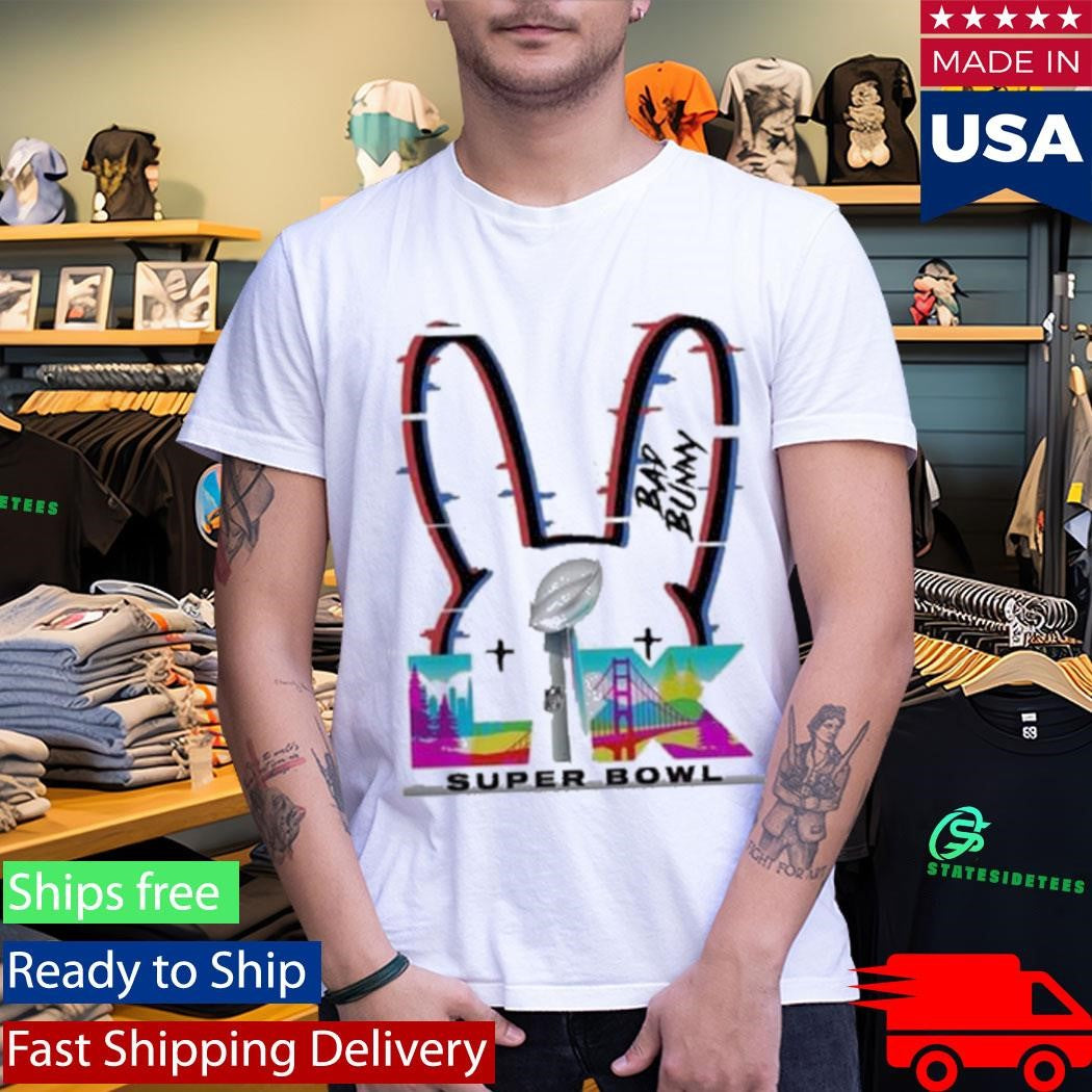 Bad Bunny X Super Bowl LX Official Logo Rainbow 2026 T-Shirt
