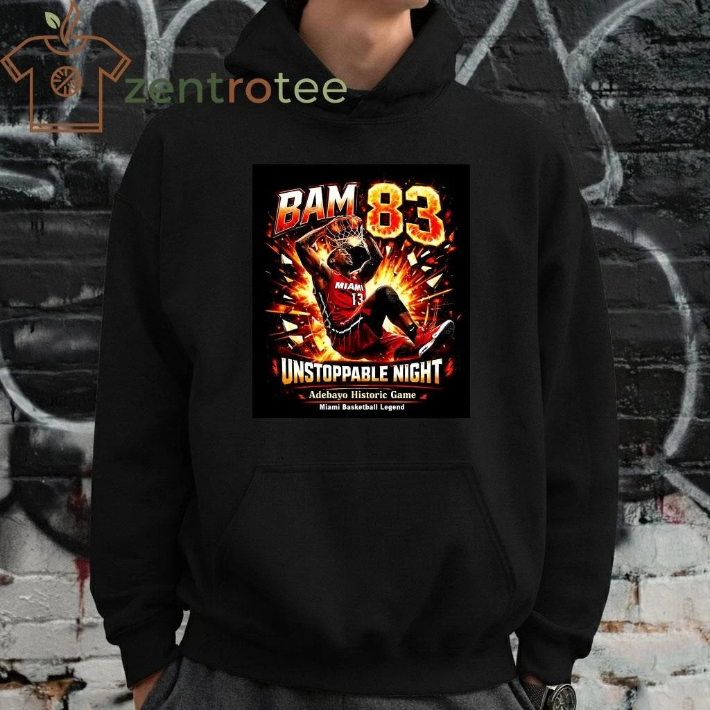 Bam Adebayo 83 Points Unstoppable Night T-Shirt – Miami Basketball Fan Tee