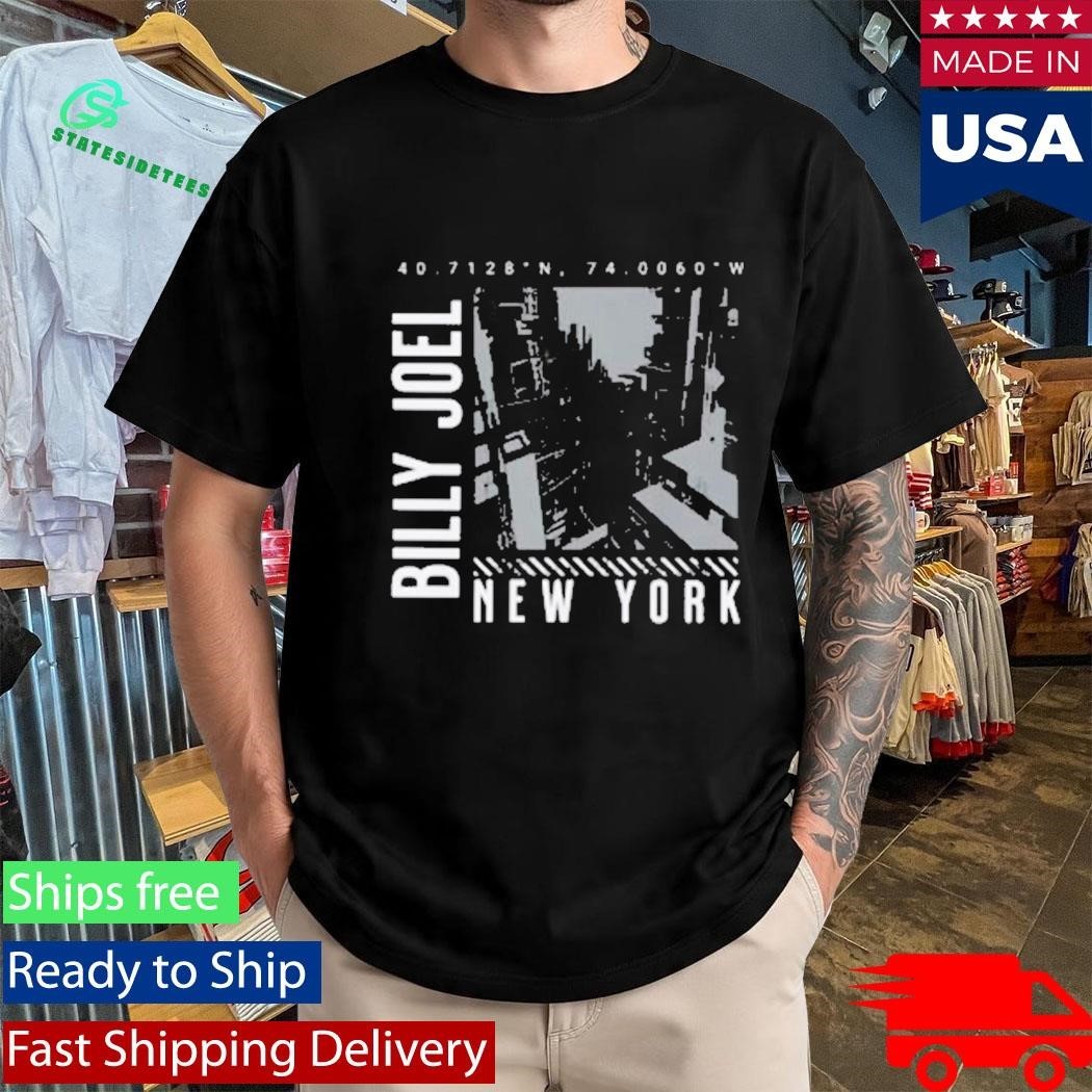 Billy Joel Nyc Coordinates T-Shirt