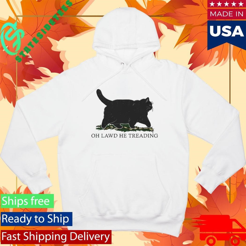 Black Cat Oh Lawd He Treading Vintage Shirt