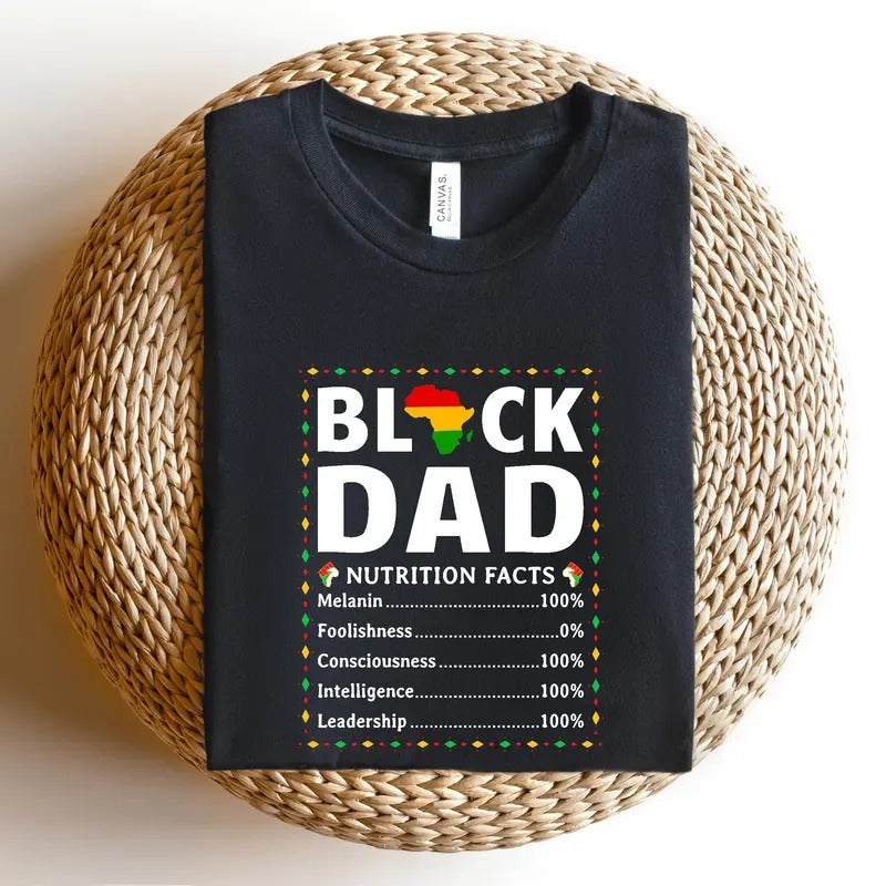 Black Father Nutritional Facts Shirt Black Father Shirt Black Dad Shirt Best Dad Shirt Father's Day Gift Father's Day Shirt  T-shirt, sweater and Hoodie