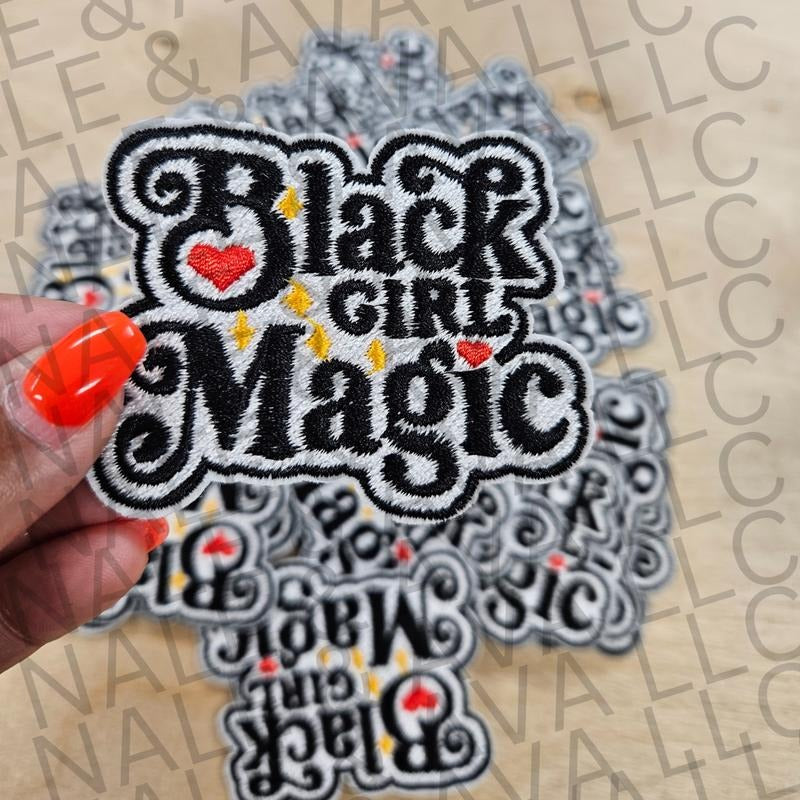 Black Girl Magic Heart Hat Patch (1 Patch)