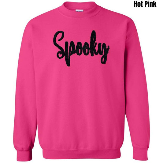 Black Spooky Fluffy Patch Sweatshirt