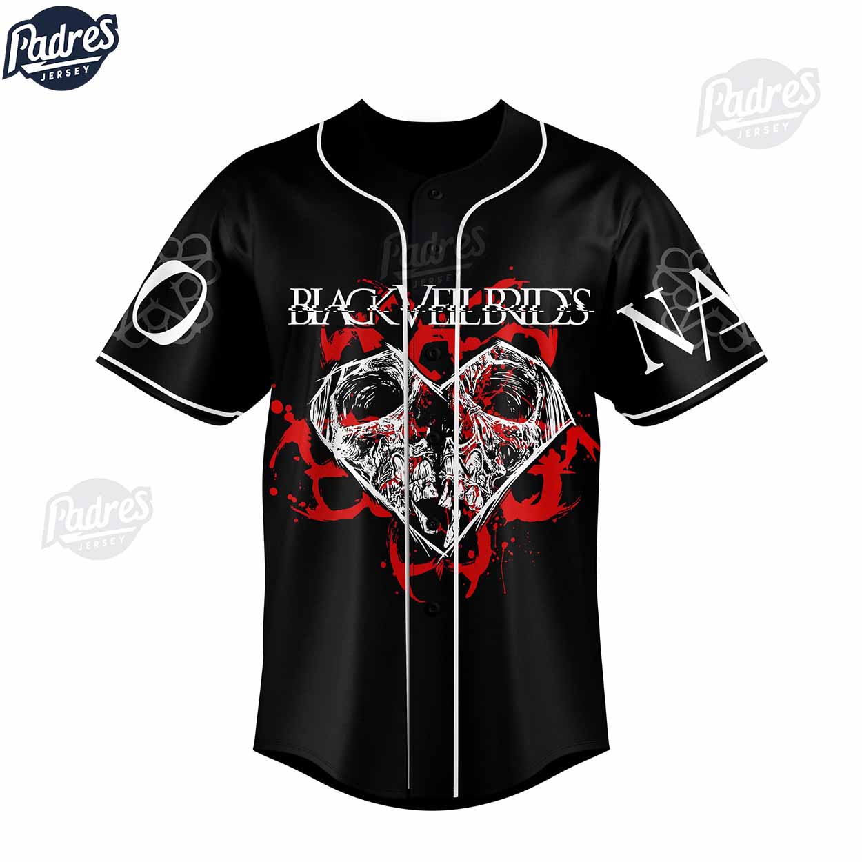 Black Veil Brides Band Custom Music Baseball Jersey - Padres Jersey Oasis: Elevate Your Baseball Style Game