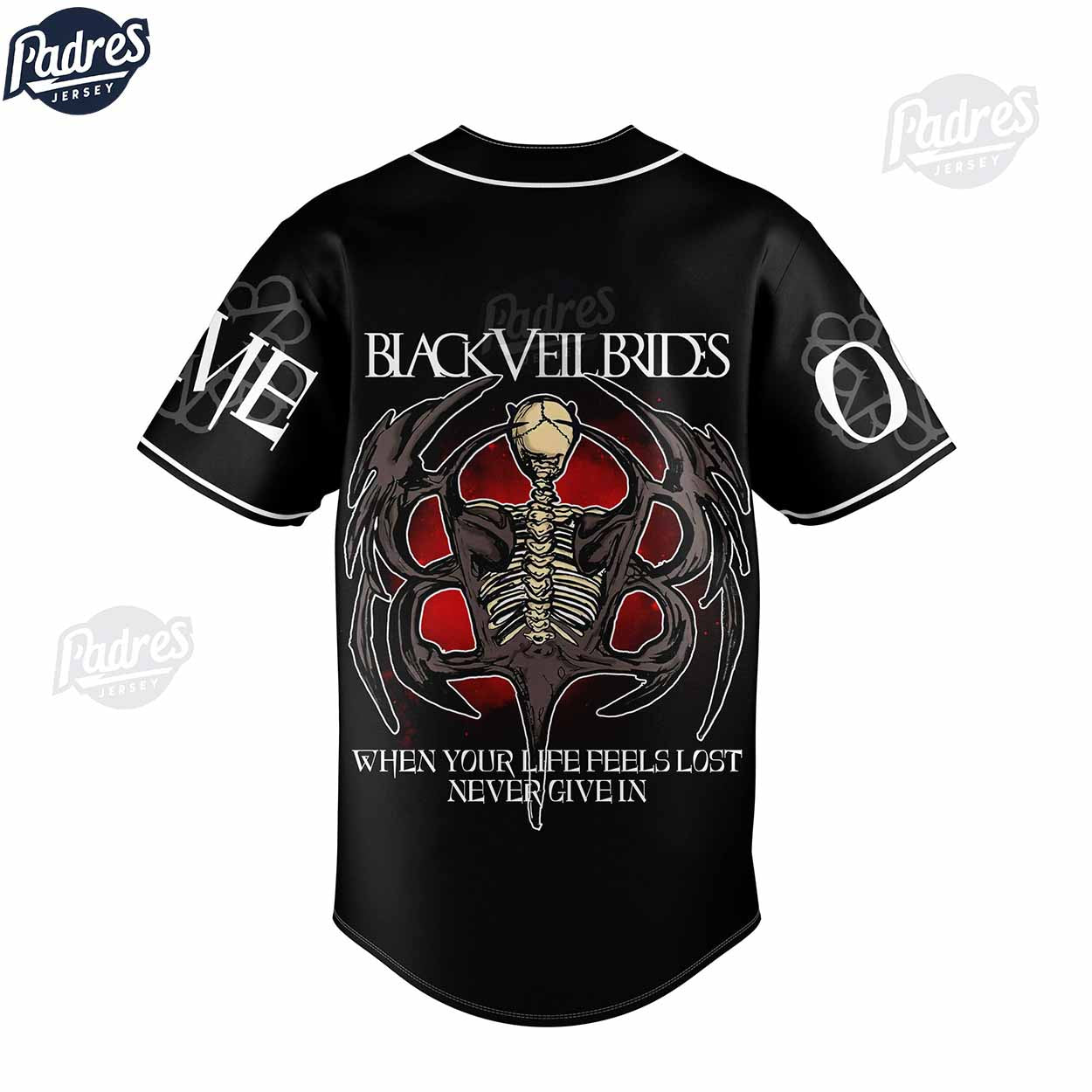 Black Veil Brides Band Custom Music Baseball Jersey - Padres Jersey Oasis: Elevate Your Baseball Style Game