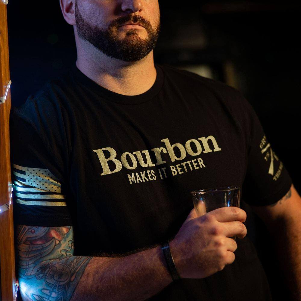 Bourbon Makes It Better T-Shirt - Black Hoodie, Sweatshirt | VibeTeeNation.com (Image 2)