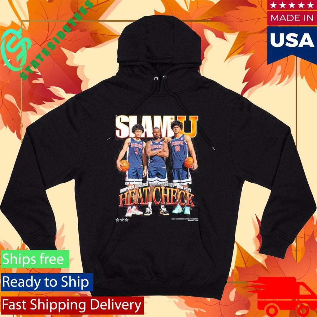Brayden Burries Jaden Bradley And Koa Peat Arizona Wildcats NCAA Men’s Basketball 2026 Heat Check SLAMU Cover T-Shirt