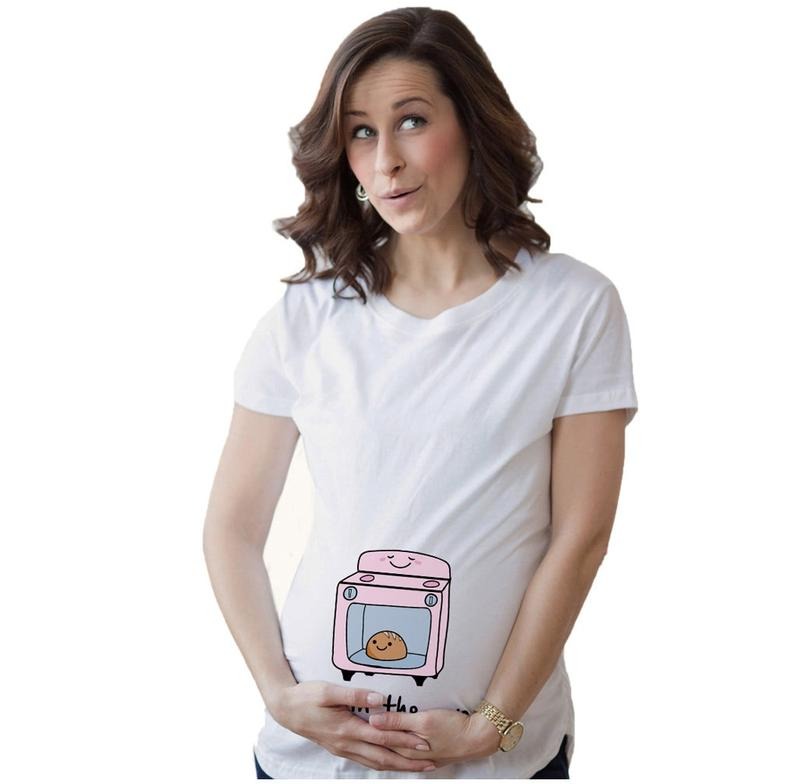 Bun In the Oven Maternity Shirt, Funny Pregnancy T Shirt, Maternity Size Funny Shirts, Funny Pregnant Shirt, Cute Baby...