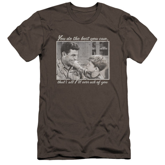 Andy Griffith Wise Words Premium Bella Canvas Slim Fit Mens T Shirt Charcoal