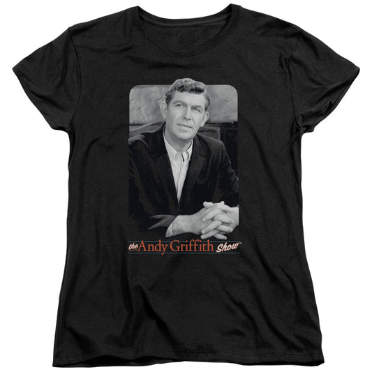 Andy Griffith Classic Andy Womens T Shirt Black