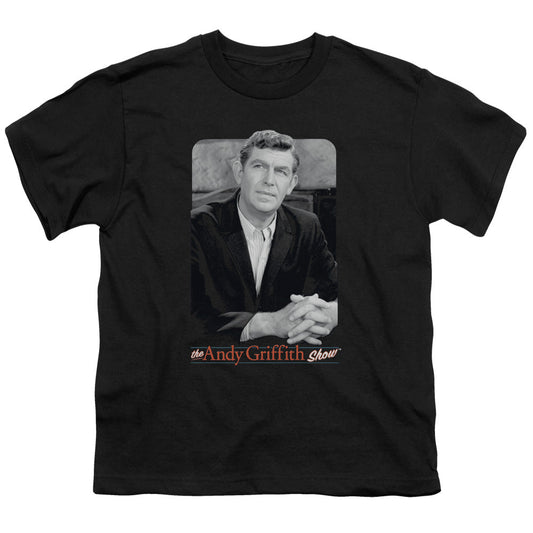 Andy Griffith Classic Andy Kids Youth T Shirt Black