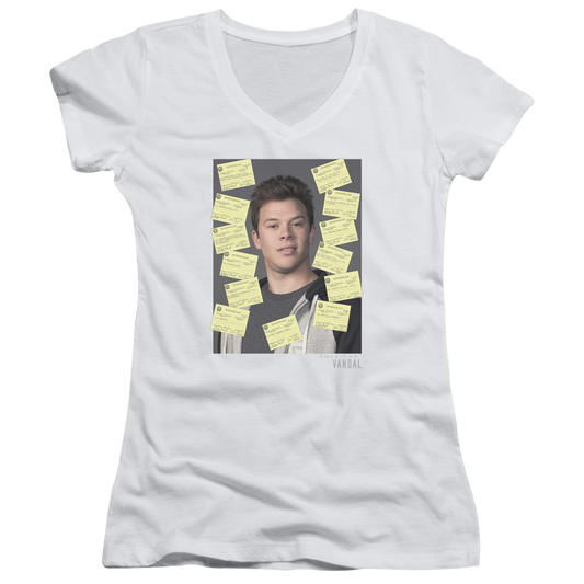 American Vandal Detention - Juniors V-Neck T-Shirt