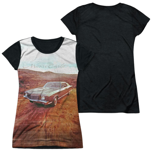 Chevrolet Monte Carlo Old Photo - Juniors Black Back T-Shirt