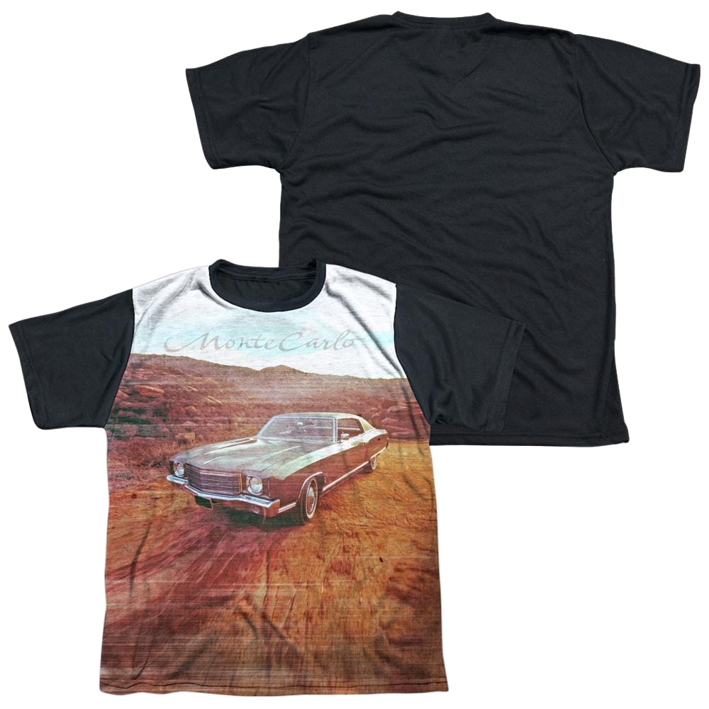 Chevrolet Monte Carlo Old Photo - Youth Black Back T-Shirt (Ages 8-12)
