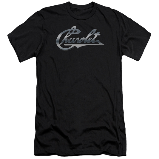 Chevrolet Chrome Vintage Chevy Bowtie - Men's Premium Slim Fit T-Shirt